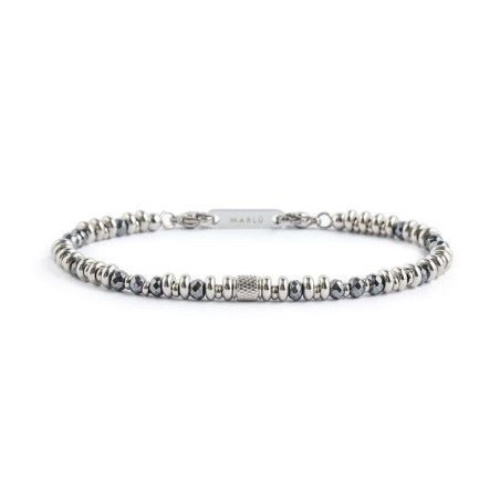 Bracciale Marlù Uomo 1BR0060-E Acciaio Grigio con Ematite | Bracciali Marlù