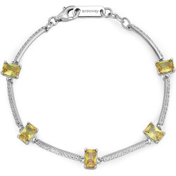 Bracciale Donna Brosway FEY05 Fancy in Acciaio Silver e Cristalli Gialli