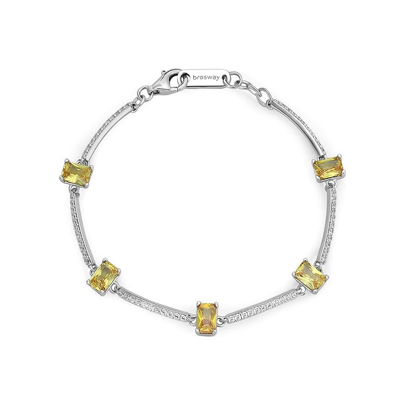 Bracciale Donna Brosway FEY05 Fancy in Acciaio Silver e Cristalli Gialli Bracciale Donna Brosway FEY05 Fancy in Acciaio Silver e Cristalli Gialli