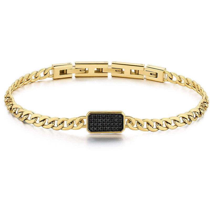 Bracciale Donna Brosway Ink BIK115 in Acciaio Colore Oro e Swarosvki Nero Bracciale Donna Brosway Ink BIK115 in Acciaio Colore Oro e Swarosvki Nero