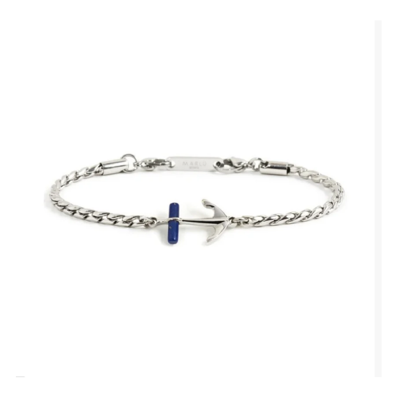Bracciale Uomo Marlù 4BR1820B in Acciaio Silver con Ancora Centrale Bracciale Uomo Marlù 4BR1820B in Acciaio Silver con Ancora Centrale