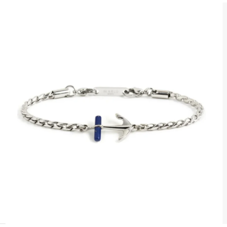 Bracciale Uomo Marlù 4BR1820B  in Acciaio Silver con Ancora Centrale