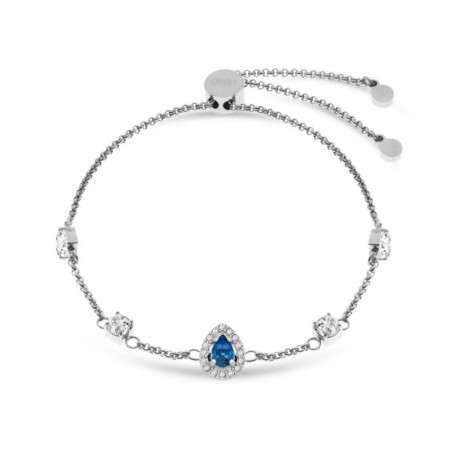 Bracciale Donna Liu Jo Acciaio Punto Luce Zirconi Bianchi Goccia Blu LJ2277