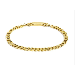 Bracciale in acciaio Pvd oro Giallo 316L 2BR0064G Marlù da uomo