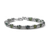 Bracciale Uomo Maria Cristina Sterling G4147 in Argento Rosa 925% Silvere e Agata Verde