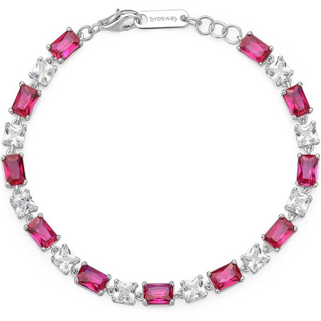 Bracciale Donna Brosway Fancy FPR18 in Argento 925% e Cristalli Rossi