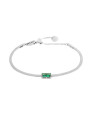 Bracciale Donna Marlù Sparkles 31BR0010-S in Acciaio Silver con Zircone Verde