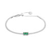 Bracciale Donna Marlù Sparkles 31BR0010-S in Acciaio Silver con Zircone Verde