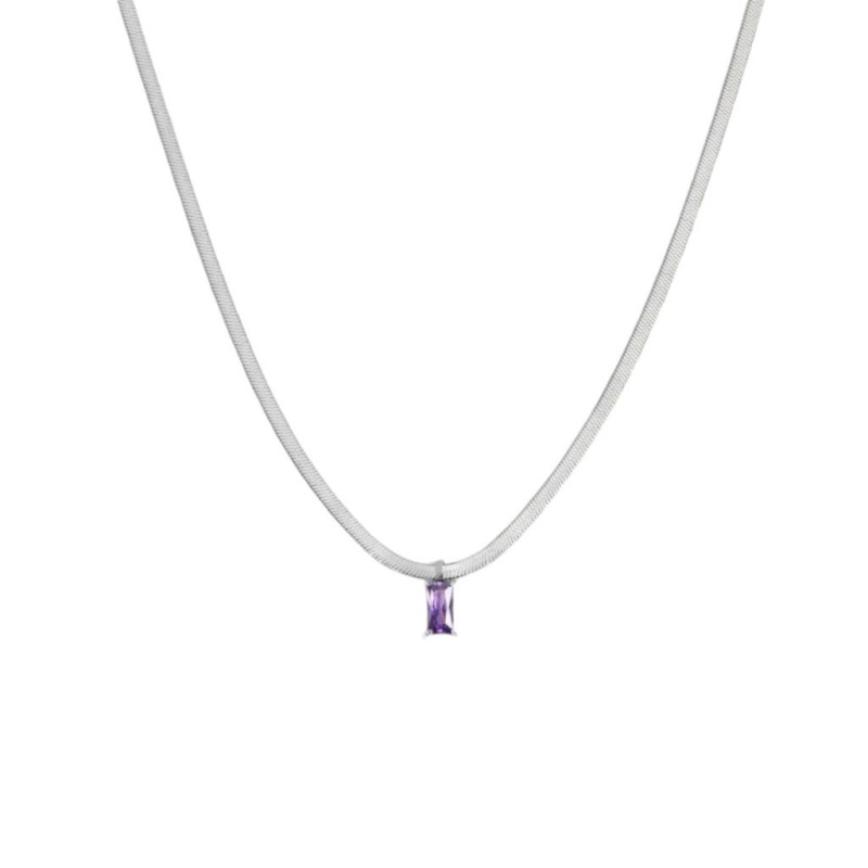 ollana Donna Marlù Sparkles 31CN0001-P in Acciaio Silver Snake con Zircone Viola ollana Donna Marlù Sparkles 31CN0001-P in Acciaio Silver Snake con Zircone Viola