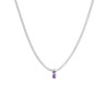 ollana Donna Marlù Sparkles 31CN0001-P in Acciaio Silver Snake con Zircone Viola