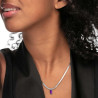 ollana Donna Marlù Sparkles 31CN0001-P in Acciaio Silver Snake con Zircone Viola