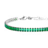 Bracciale Tennis Donna Marlù 33BR0022-V in Acciaio Silver con Zirconi Verdi