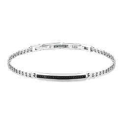 Bracciale Uomo Brosway Ink BIK117 in Acciaio Colore Silver e Swarosvki