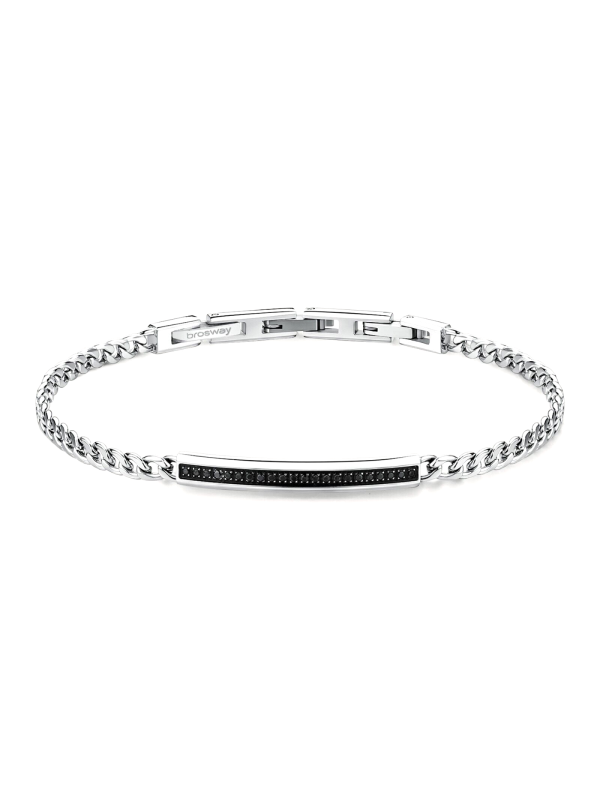 Bracciale Uomo Brosway Ink BIK117 in Acciaio Colore Silver e Swarosvki
