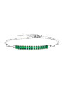 Bracciale Donna Marlù 33BR0023-V Vision Catena in Acciaio Silver e Zirconi Verdi