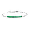 Bracciale Donna Marlù 33BR0023-V Vision Catena in Acciaio Silver e Zirconi Verdi