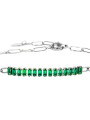 Bracciale Donna Marlù 33BR0023-V Vision Catena in Acciaio Silver e Zirconi Verdi
