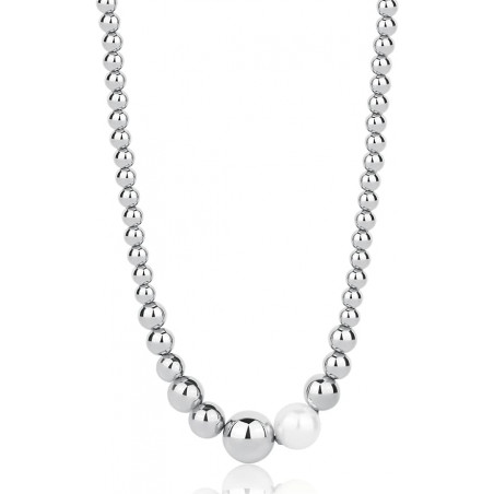 Collana Donna Brosway Perfect BPC01 in Acciaio Silver e Perla di Conchiglia