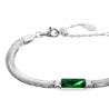 Bracciale Donna Marlù 33BR0024-V Vision Catena Snake in Acciaio Silver e Zircone Verdi