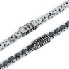 copy of Bracciale unisex Marlù 33BR0036N-S catena tennis con zirconi neri 4mm