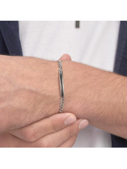 Bracciale Uomo Brosway Ink BIK117 in Acciaio Colore Silver e Swarosvki