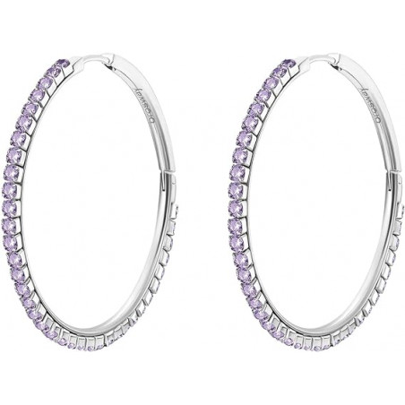 Orecchini Donna Brosway Desideri BEIE025 in Acciaio Silver e Cristalli Viola