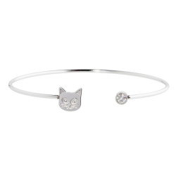 Bracciale Donna Marlù 18BR080 in Acciaio Silver Gatto