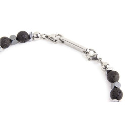 Bracciale Uomo Marlù 13BR112 Namastè Sfere Pietra Lavica
