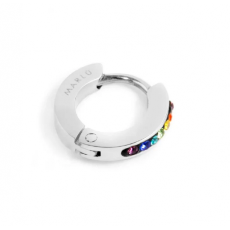 copy of Mono Orecchino Donna Marlù 2OR0058-RGB in Acciaio Silver Cerchio Multicolor