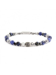 Bracciale Uomo Marlù 13BR114 Namastè Sfere Sodalite ed Ematite