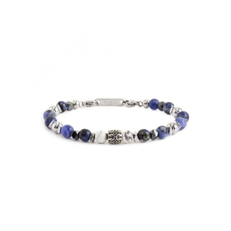 Bracciale Uomo Marlù 13BR114 Namastè Sfere Sodalite ed Ematite Bracciale Uomo Marlù 13BR114 Namastè Sfere Sodalite ed Ematite