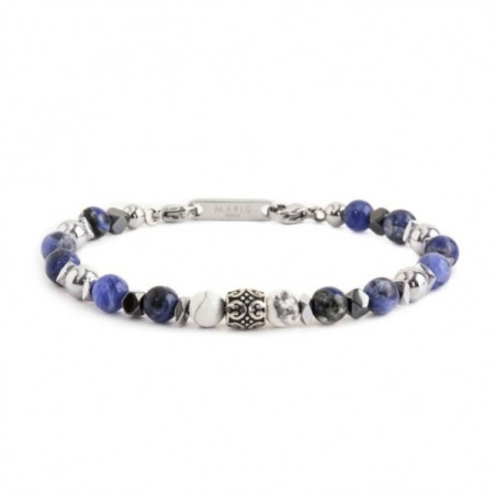 Bracciale Uomo Marlù 13BR114 Namastè Sfere Sodalite ed Ematite