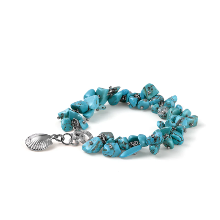 Bracciale Conchiglia da Donna Maria Cristina Sterling G4242 Elba in Argento 925% e Aulite Celeste
