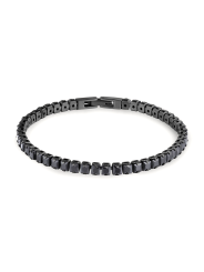 Bracciale Uomo Tennis Brosway Avantgarde BVD21 in Acciaio Nero e Zirconi
