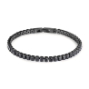 Bracciale Uomo Tennis Brosway Avantgarde BVD21 in Acciaio Nero e Zirconi