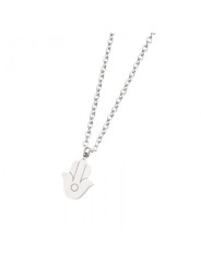 Collana Donna Marlù Mano di Fatima Time To 18CN034 in Acciaio Colore Argento