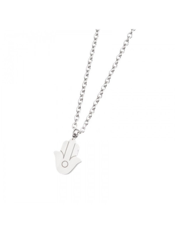 Collana Donna Marlù Mano di Fatima Time To 18CN034 in Acciaio Colore Argento
