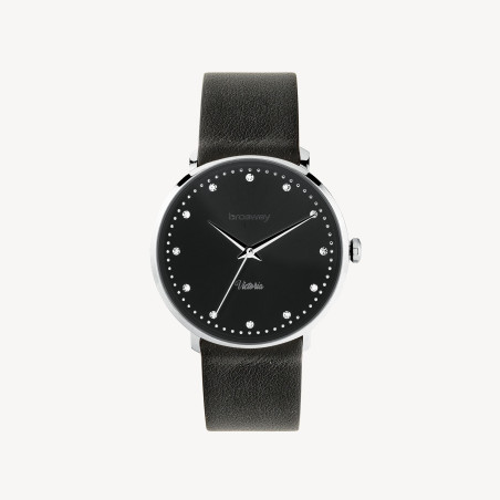 Orologio Solo Tempo Donna Victoria WVI27 Cinturino in Pelle Nero