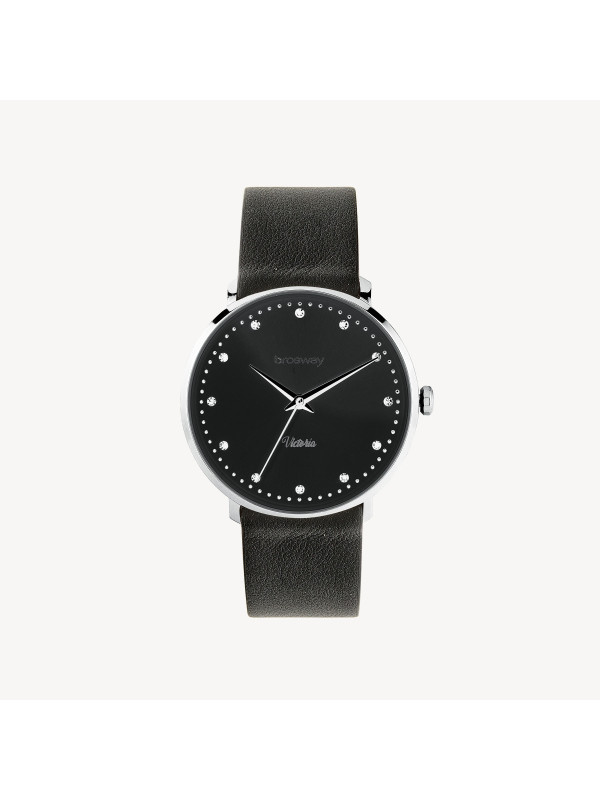 Orologio Solo Tempo Donna Victoria WVI27 Cinturino in Pelle Nero