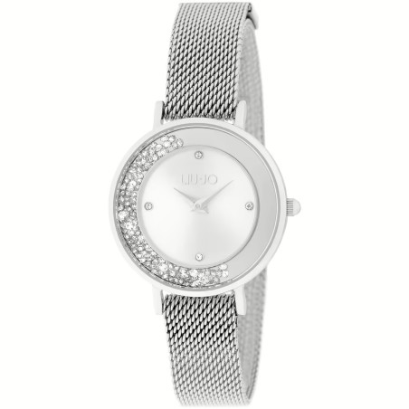Orologio Solo Tempo Donna Liujo Dancing Slim TLJ1687 in Acciaio Silver con Cristalli 35mm