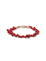 Collana Donna Maria Cristina Sterling G4104 Enjoy Corallo Rosso e Argento Rosa