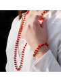 Collana Donna Maria Cristina Sterling G4104 Enjoy Corallo Rosso e Argento Rosa