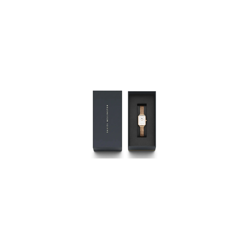Orologio Solo Tempo Donna Daniel Wellington DW00100431 Quadro Acciaio Oro Rosa