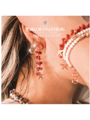 Collana Donna Maria Cristina Sterling G4104 Enjoy Corallo Rosso e Argento Rosa