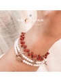 Collana Donna Maria Cristina Sterling G4104 Enjoy Corallo Rosso e Argento Rosa