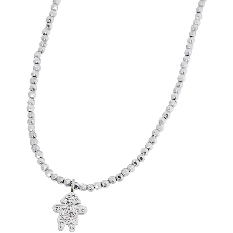 Collana Donna Marlù Nel Mio Cuore 15CO001 con Pendente Bambina in Acciaio