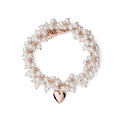 Bracciale Donna Maria Cristina Sterling G4133 Enjoy Argento Rosa e Perle Barocche Bianche