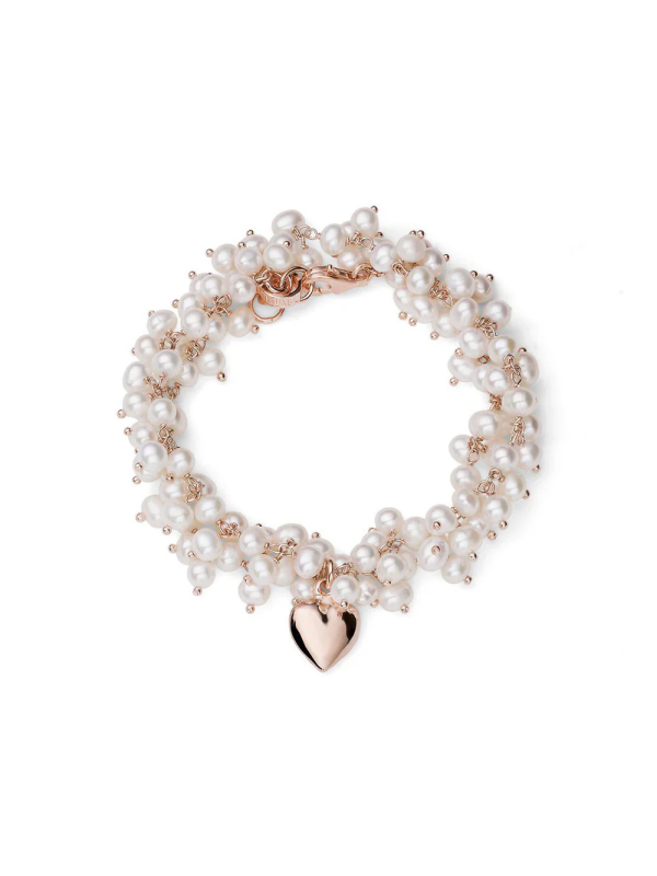 Bracciale Donna Maria Cristina Sterling G4133 Enjoy Argento Rosa e Perle Barocche Bianche