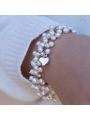 Bracciale Donna Maria Cristina Sterling G4133 Enjoy Argento Rosa e Perle Barocche Bianche