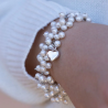 Bracciale Donna Maria Cristina Sterling G4133 Enjoy Argento Rosa e Perle Barocche Bianche